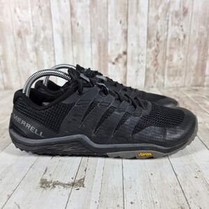 Merrell Womens Bare Access Flex Black Trail Running Shoes J599678 Size 9 Vibram